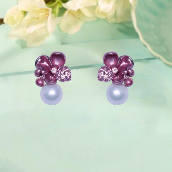 925 Sterling Silver Blush Orchid Pearl Drops - Image 2
