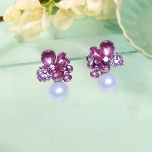 925 Sterling Silver Blush Orchid Pearl Drops
