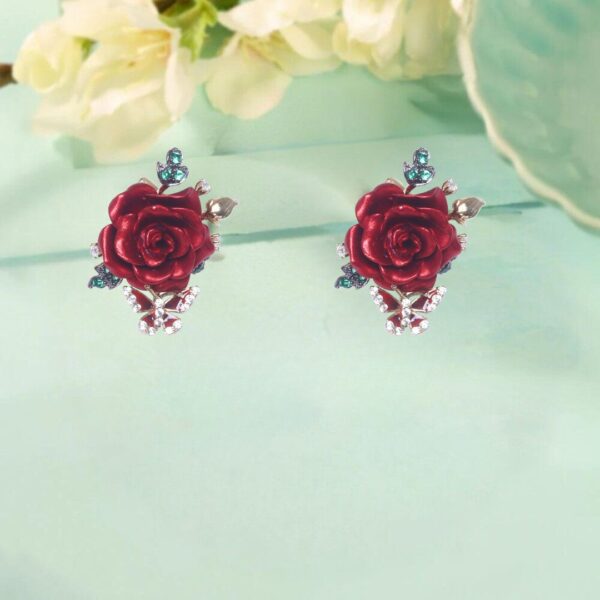 925 Sterling Silver Rose Radiance Studs - Image 2