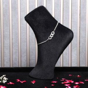 925 Sterling Silver Elegant Infinity Silver Anklet (PAIR ANKLET)