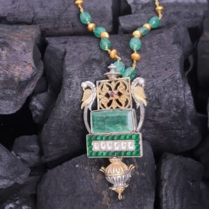 925 Sterling Silver Emerald Regal Pendant