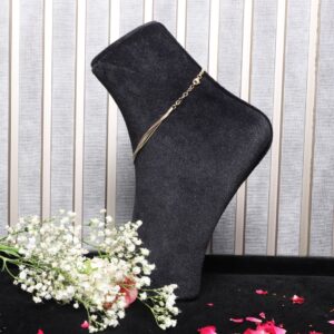 925 Sterling Silver Gold Multi Chain Anklet (PAIR ANKLET)