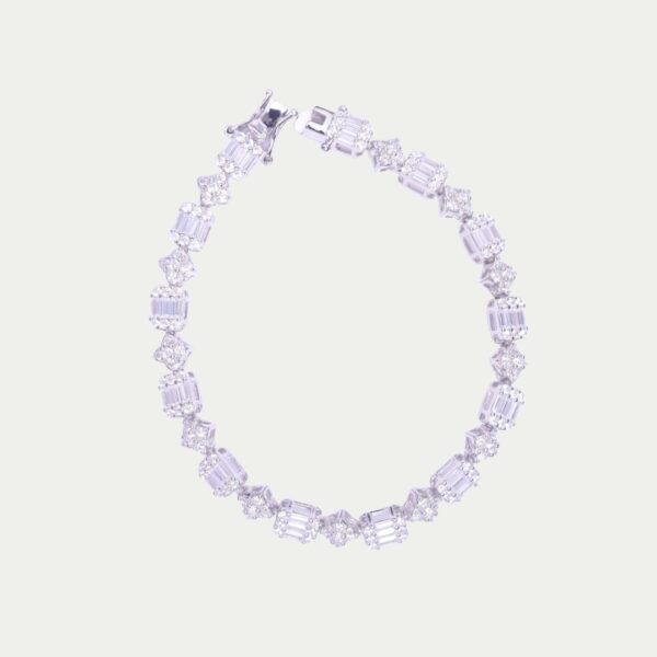 925 Sterling Silver Luxe Radiance Crystal Bracelet - Image 2