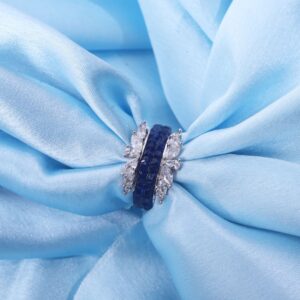 925 Sterling Silver Midnight Blossom Ring
