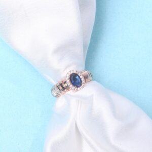92.5 Sterling Silver Midnight Glow Sapphire Ring