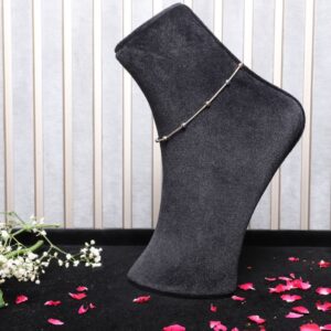 925 Sterling Silver Beaded Glow Anklet (PAIR ANKLET)