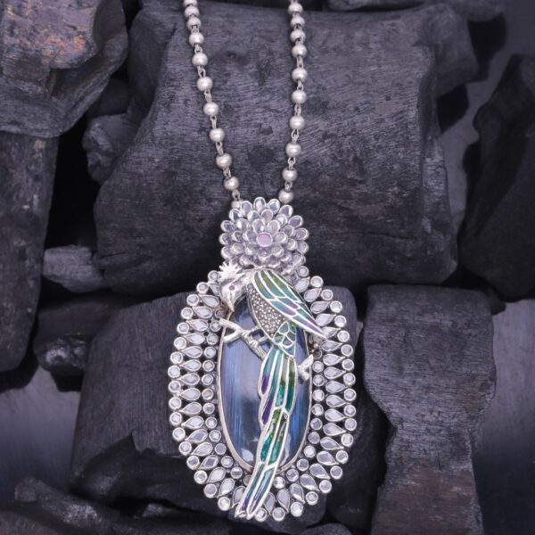 925 Sterling Silver Mystical Parrot Necklace