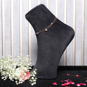 925 Sterling Silver Double Strand Anklet (PAIR ANKLET)