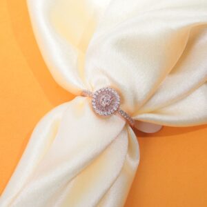 925 Sterling Silver Rosette Radiance Halo Ring