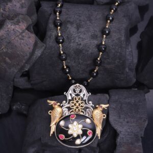 925 Sterling Silver Royal Aviary Gemstone Necklace