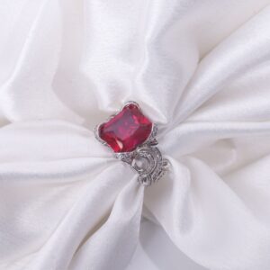 925 Sterling Silver Ruby Radiance Cocktail Ring