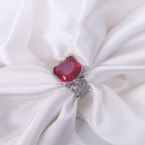 925 Sterling Silver Ruby Radiance Cocktail Ring