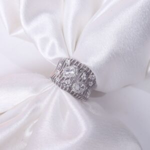 925 Sterling Silver Textured Lumina Statement Ring