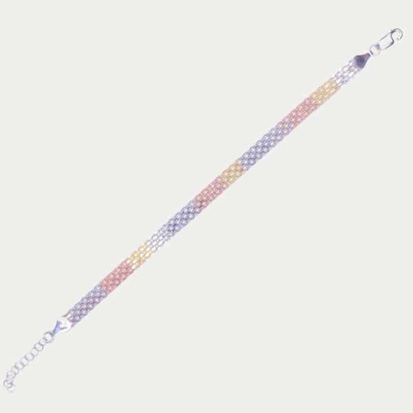 925 Sterling Silver Tricolor Harmony Bracelet - Image 2
