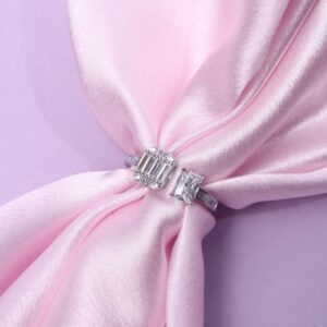 92.5 Sterling Silver Twin Radiance Diamond Ring