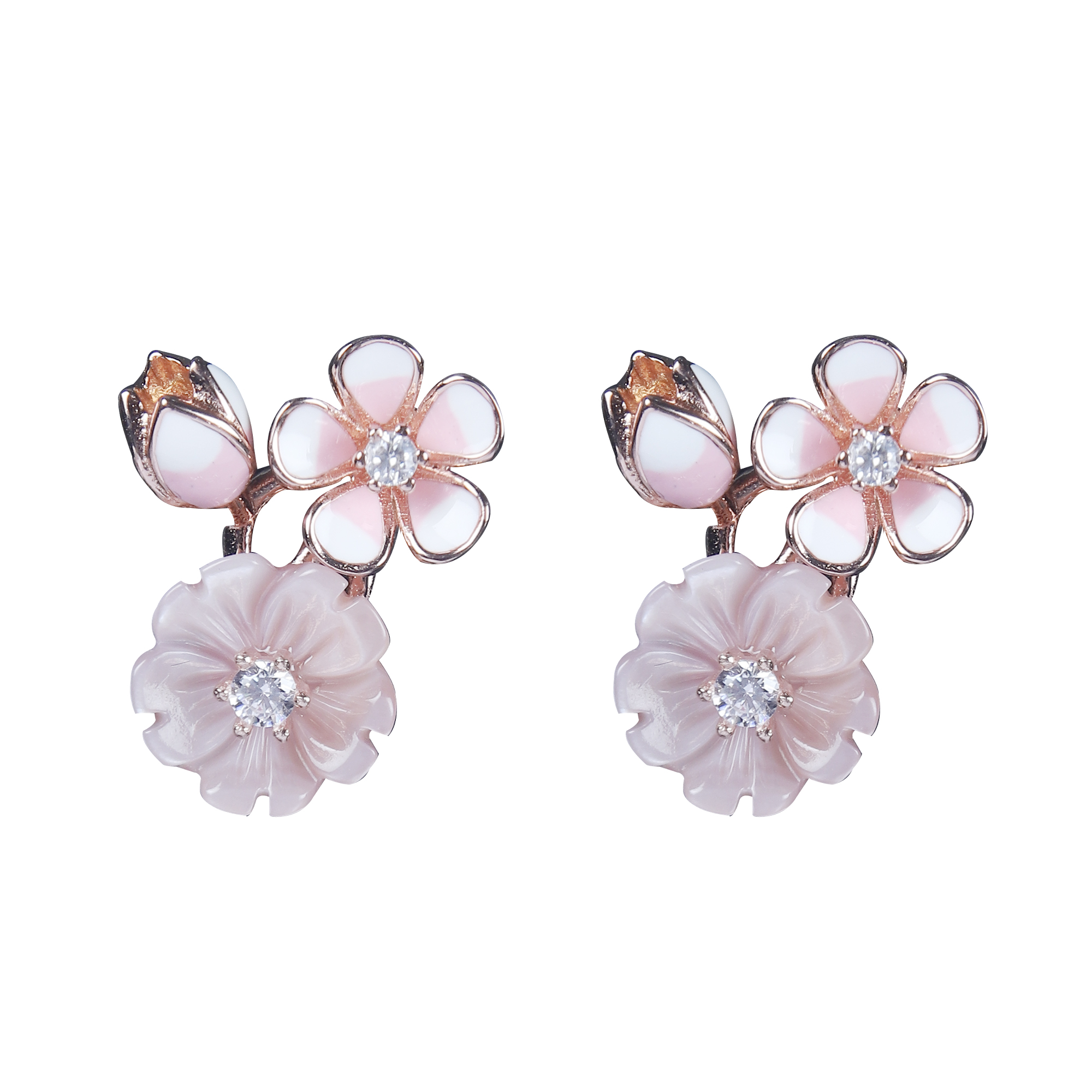 925 Sterling Silver Cherry Blossom Charm Pendant - Image 2
