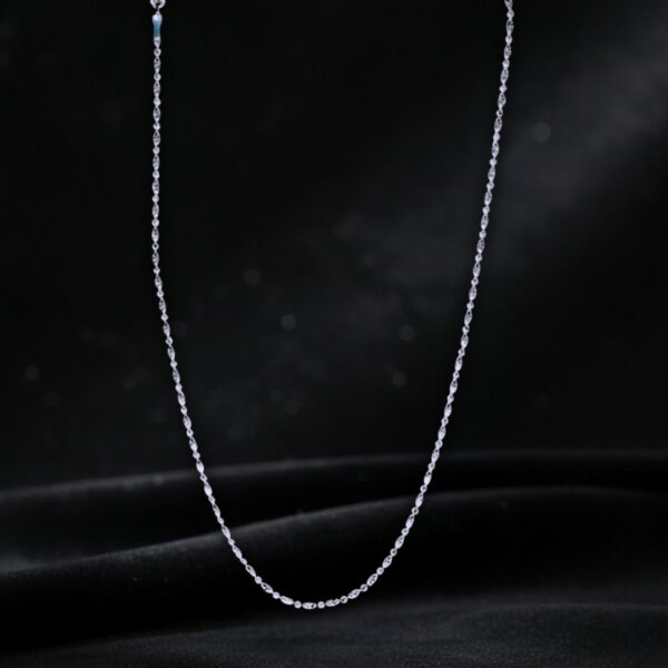 925 Sterling Silver Petal Gleam Beaded Chain