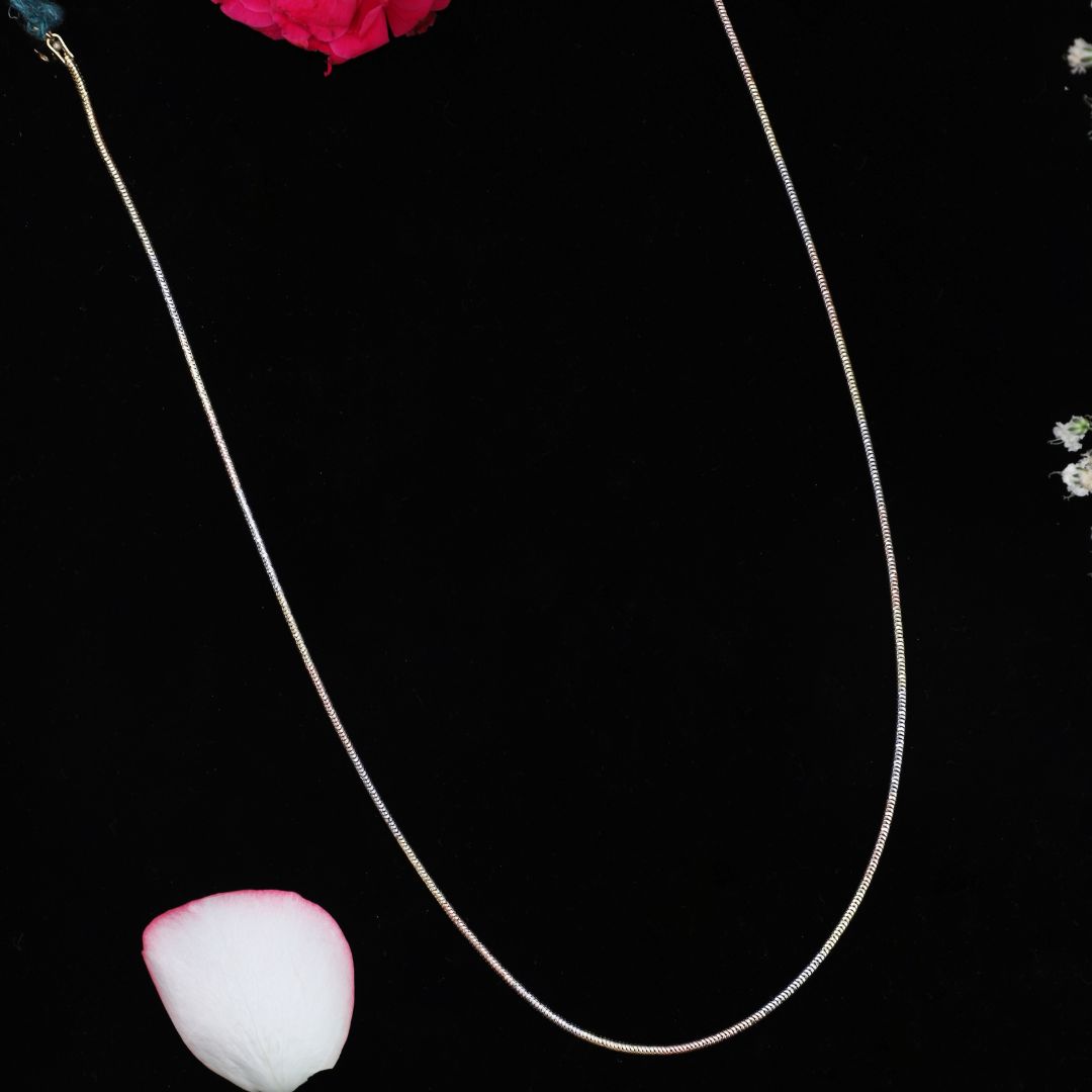 925 Sterling Silver Aurora Glow Tri-Tone Chain