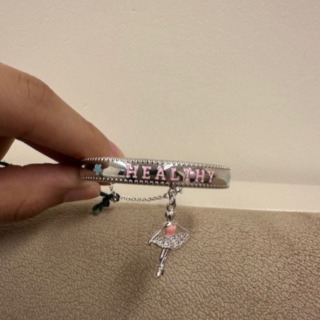 925 Sterling Silver Ballerina & "Healthy" Bangle