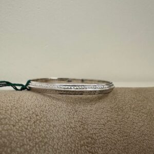 925 Sterling Silver Textured Silver Bangle