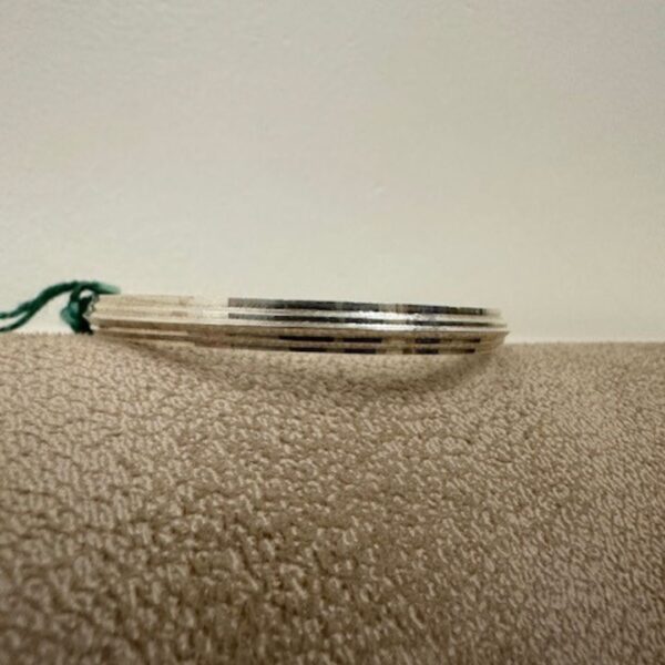 925 Sterling Silver  Engraved Triple-Line Kada