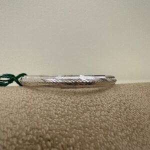 925 Sterling Silver Feather-Patterned Kada