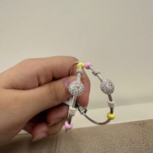 925 Sterling Silver Playful Beaded Charm Bangles