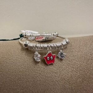 925 Sterling Silver Smiling Star Charm Bangles