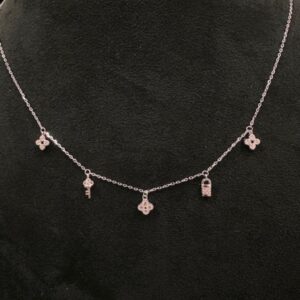925 Sterling Silver Charm Key & Lock Chain