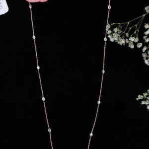 925 Sterling Silver Celeste Bezel Charm Chain