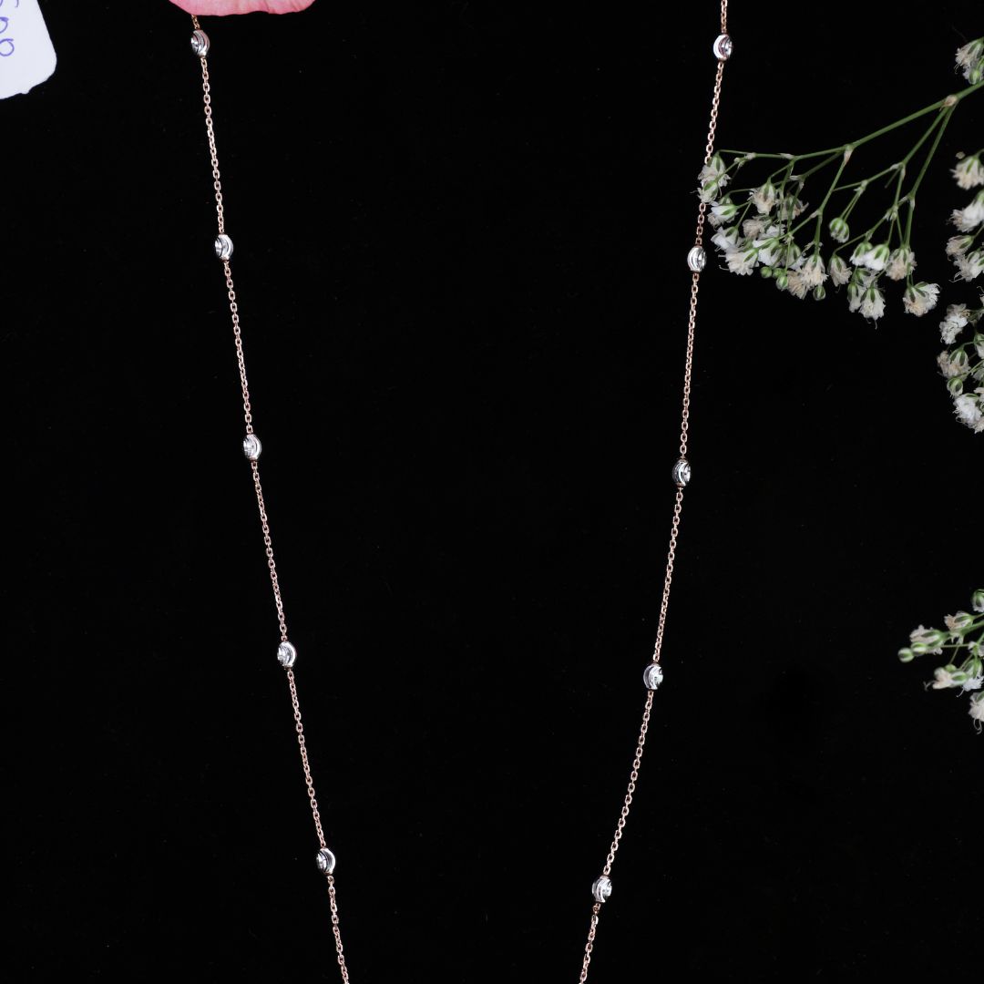 925 Sterling Silver Celeste Bezel Charm Chain