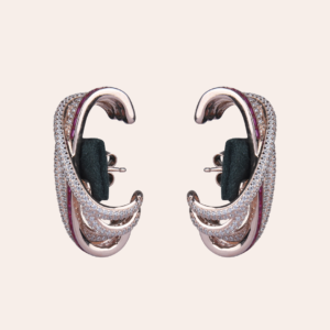 925 Sterling Silver Radiant Wave Hoop
