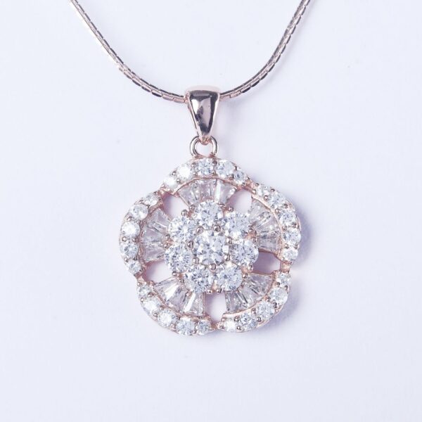 925 Sterling Silver The Stella Bloom Pendant Set