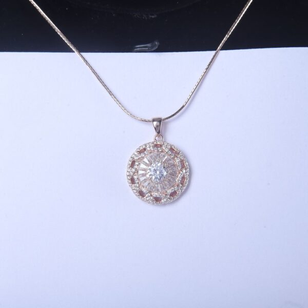 925 Sterling Silver Radiant Halo Pendant Set