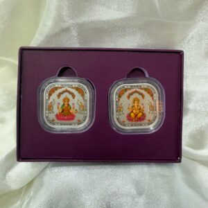999 Silver Coin Set – Lakshmi & Ganesha
