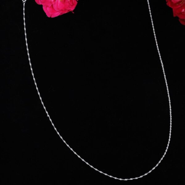 925 Sterling Silver Textured Chain