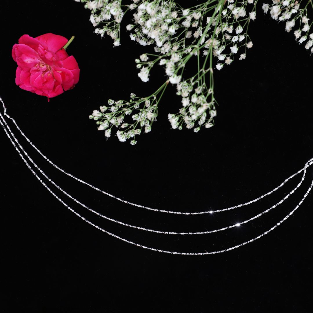 925 Sterling Silver Triple-Strand Chain