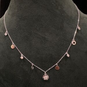 925 Sterling Silver Crystal Charm Chain