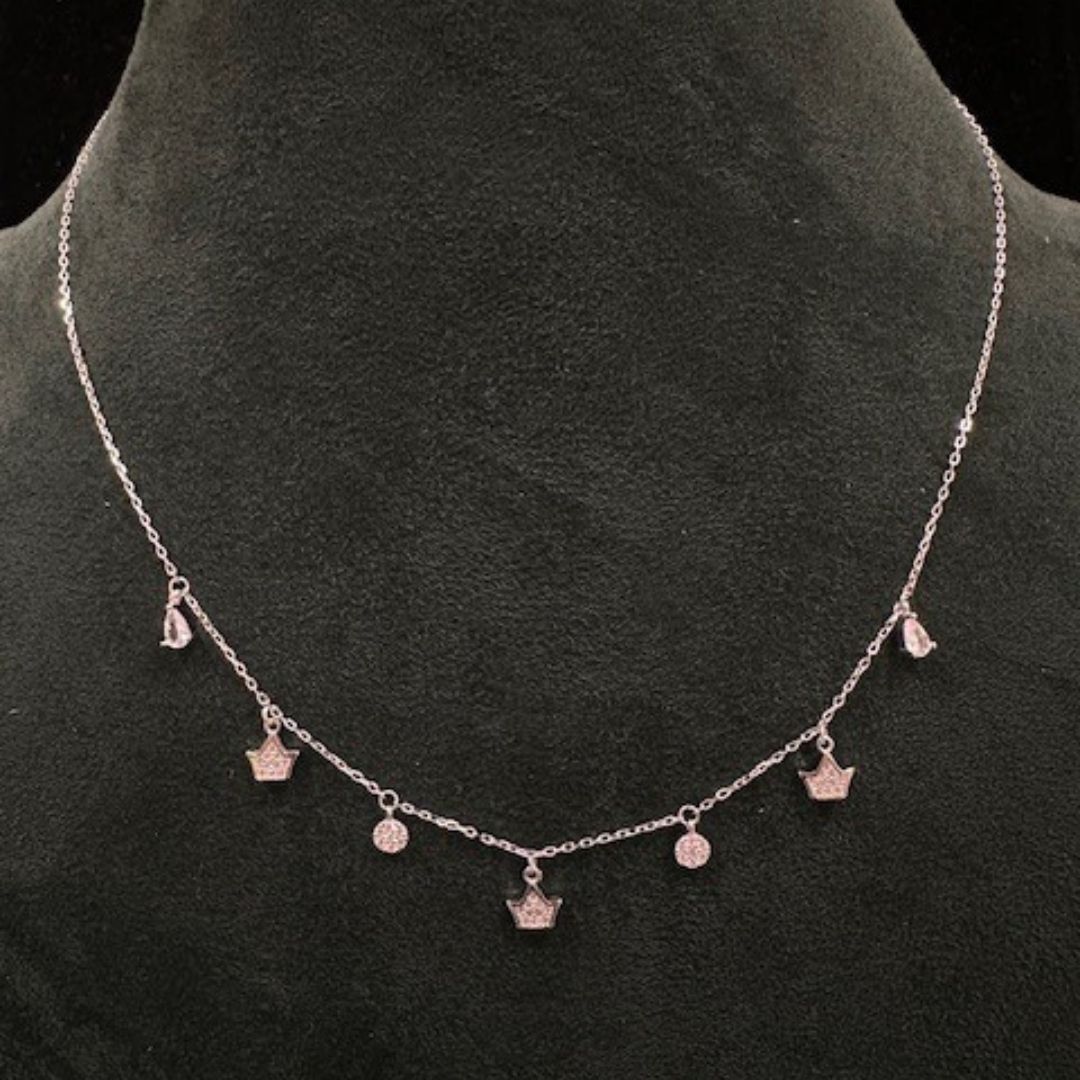 925 Sterling Silver Stylish Charm Drop Chain