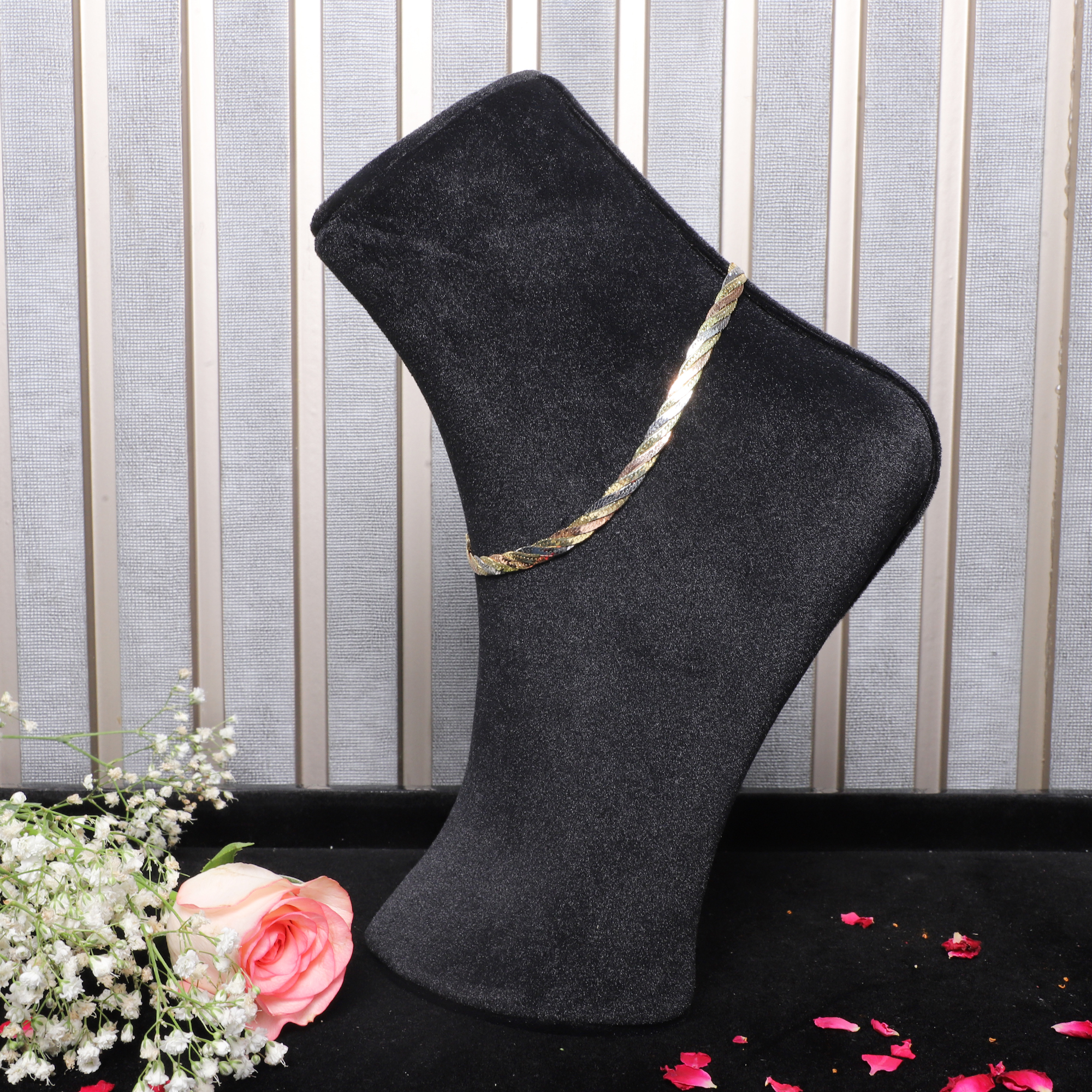 925 Sterling Silver Twist Elegance Anklet