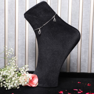 925 Sterling Silver Grace Charm Anklet