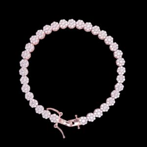 925 Sterling Silver Floral Cluster Bracelets