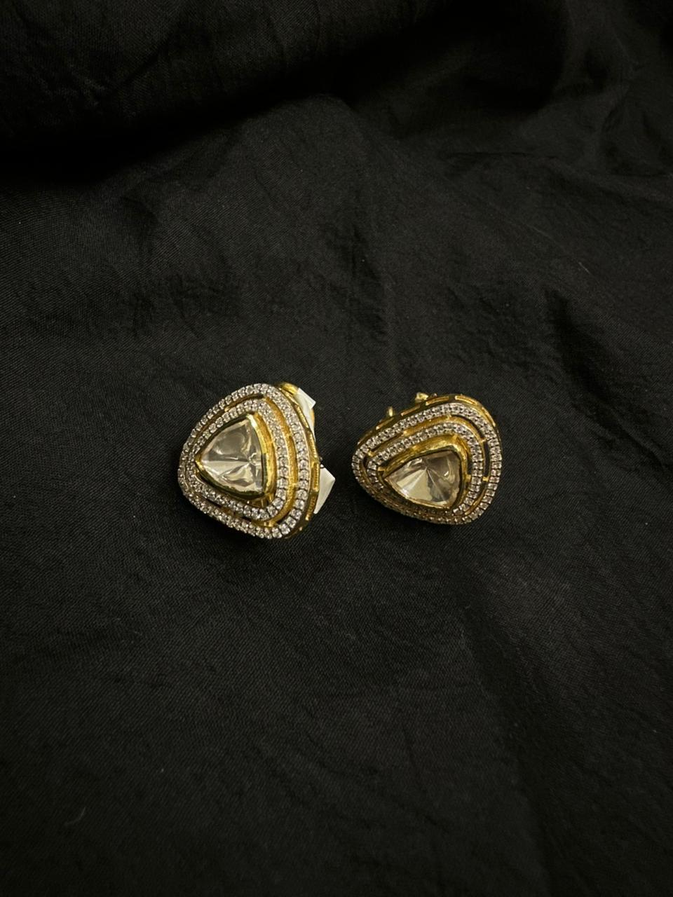 92.5 Sterling Silver Noor Triangle Earring