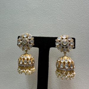 92.5 Sterling Silver Traditional Indian jhumka Style Earrings