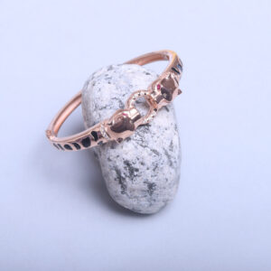 92.5 Sterling Silver Panther Rose gold Bracelet
