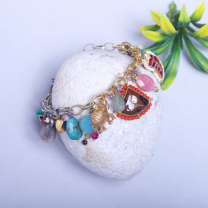 92.5 Sterling Silver Heritage Charm Bracelet
