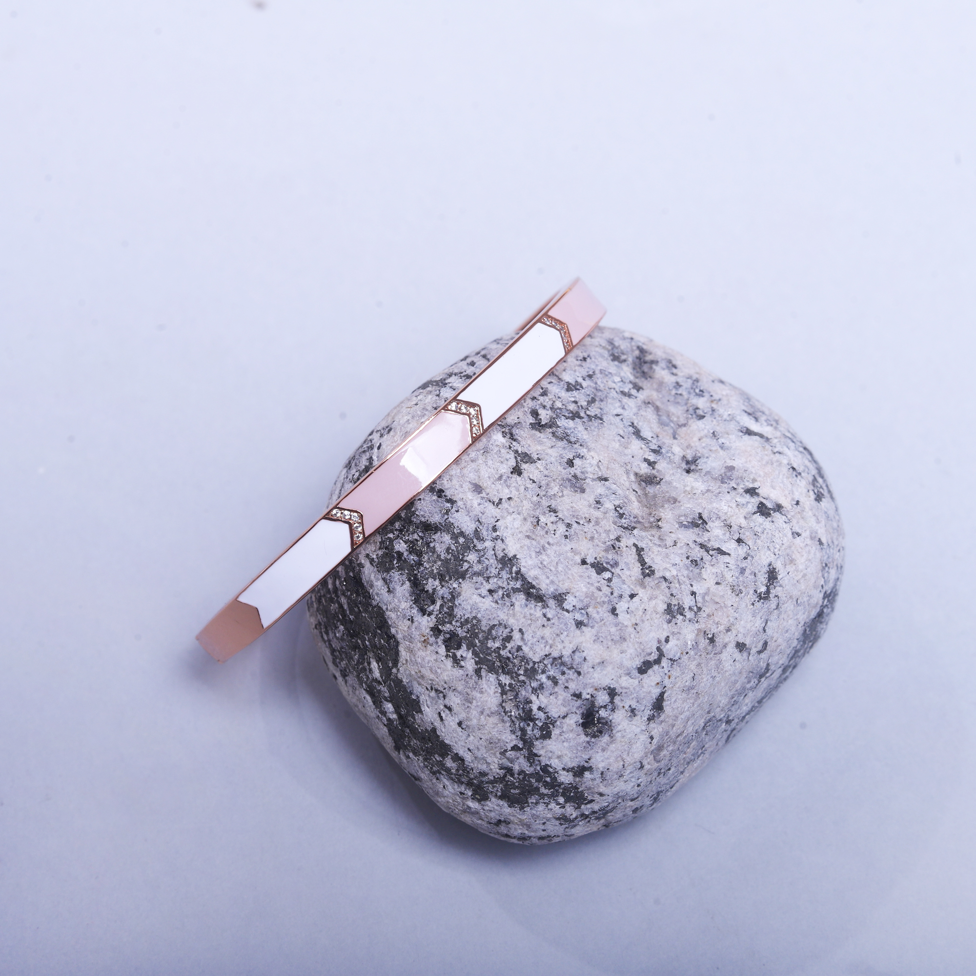 92.5 Sterling Silver Princess Pink Bracelet