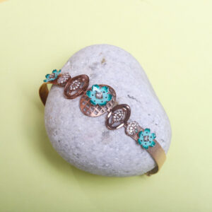 92.5 Sterling Silver Emerald Blossom Bracelet