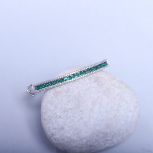 92.5 Sterling Silver Emerald Elegance Bracelet