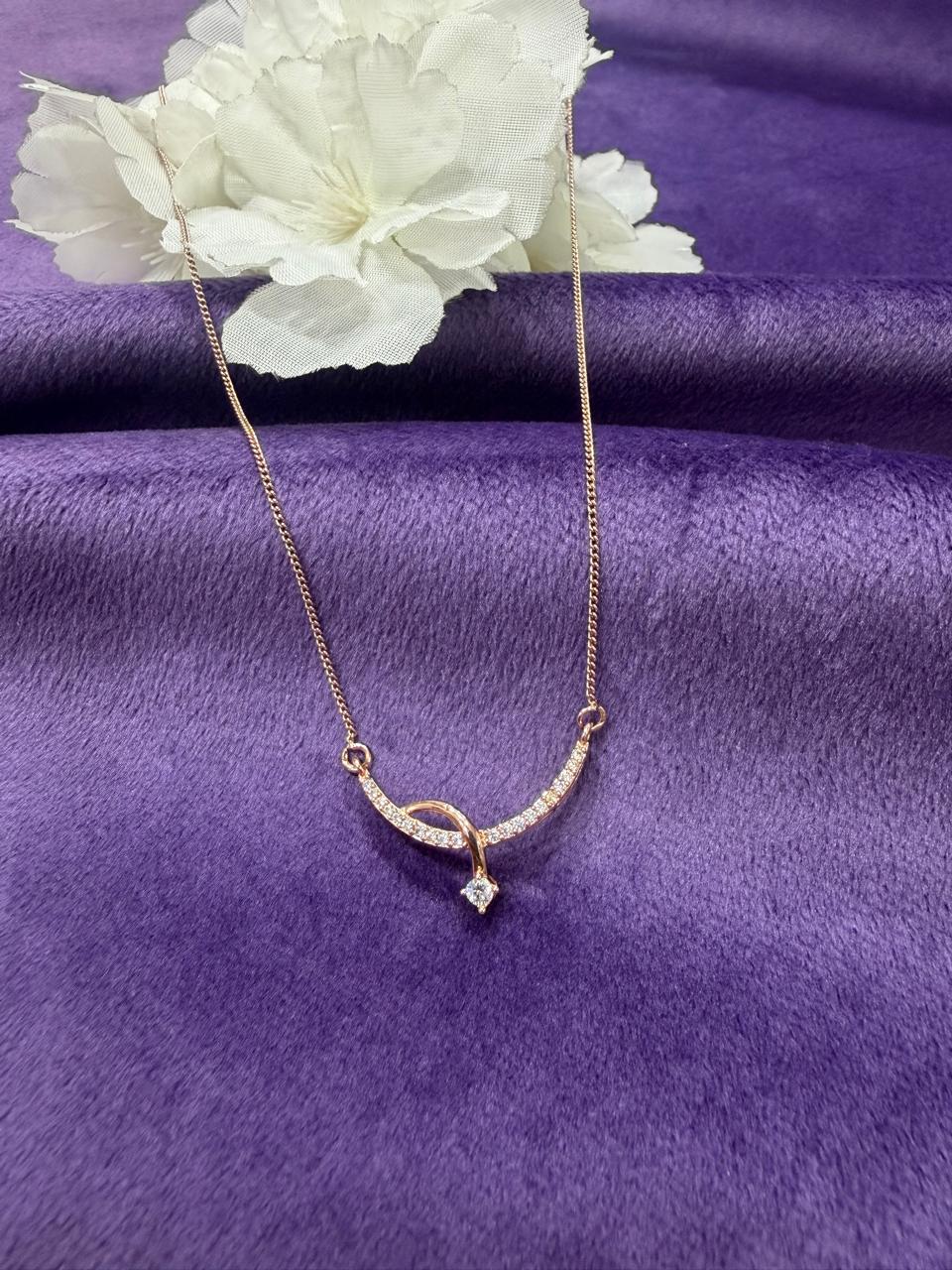 92.5 Sterling Silver Infinity Diamond Pendant